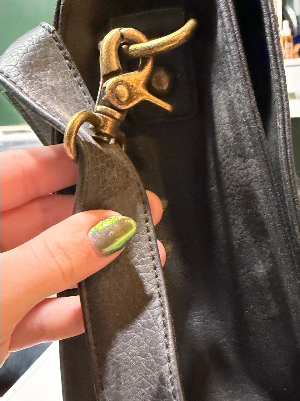 Loungefly Black Skull Print Messenger Bag with Brass Accents - Picture 3 of 9